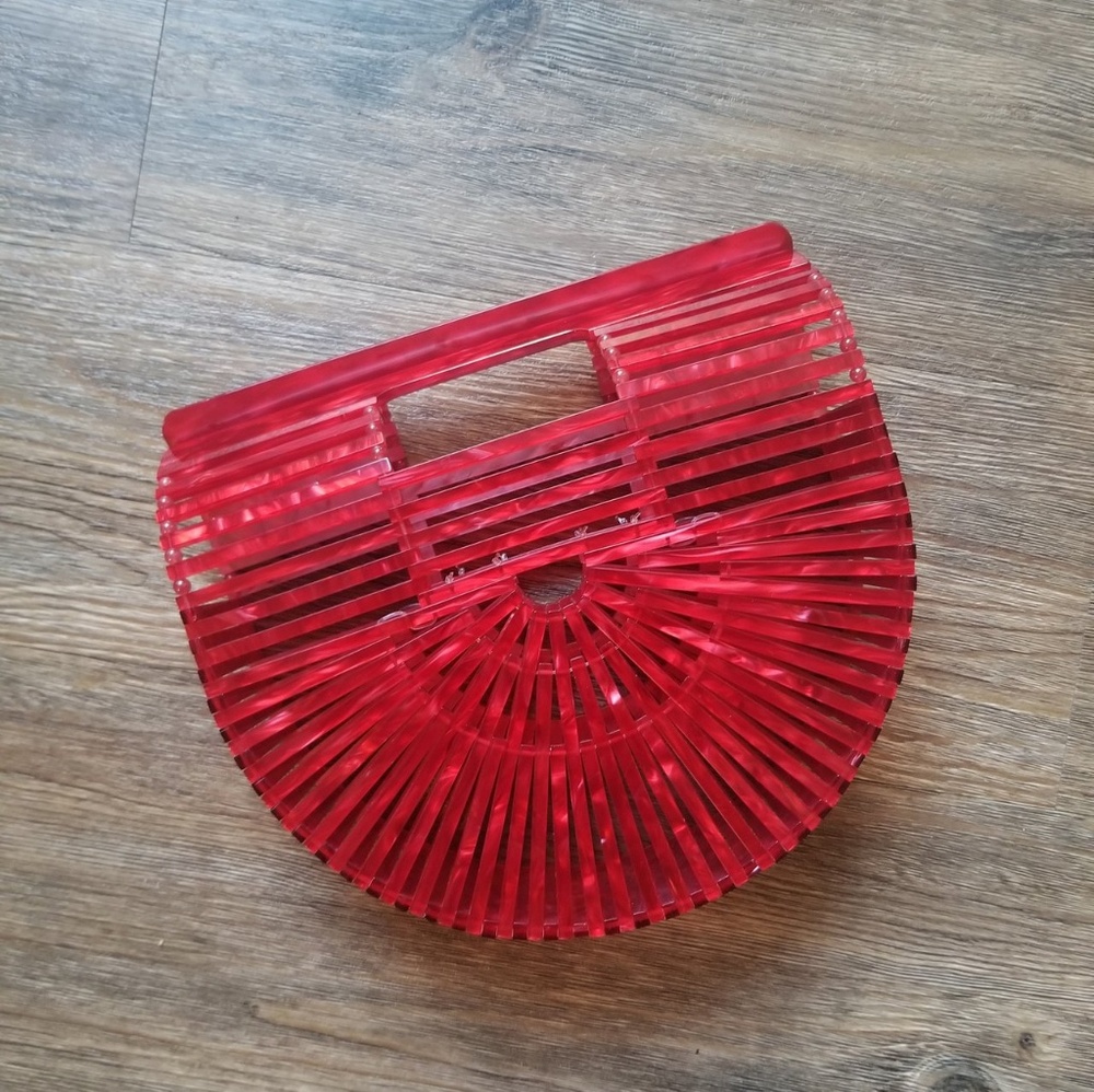 Brand new Cult Gaia red clutch acrylic bag